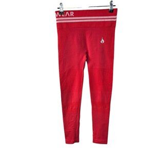 Ryderwear Womens Freestyle Seamless High Waisted Leggings, Red, Stripe, Size S